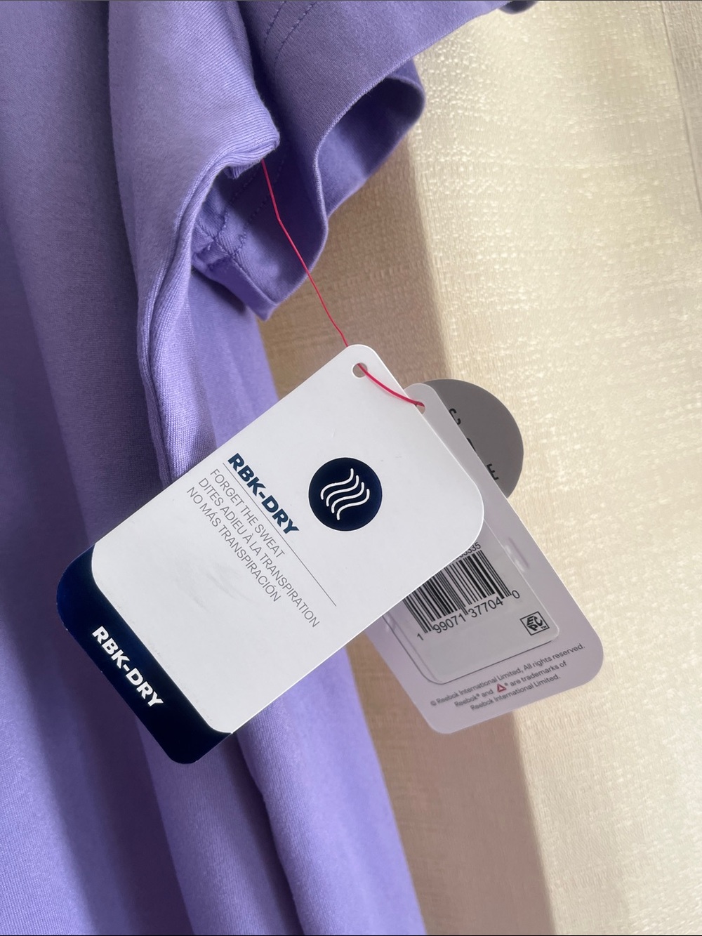Reebok Men’s Lavender Short Sleeve Athletic Tee - Picture 5 of 7